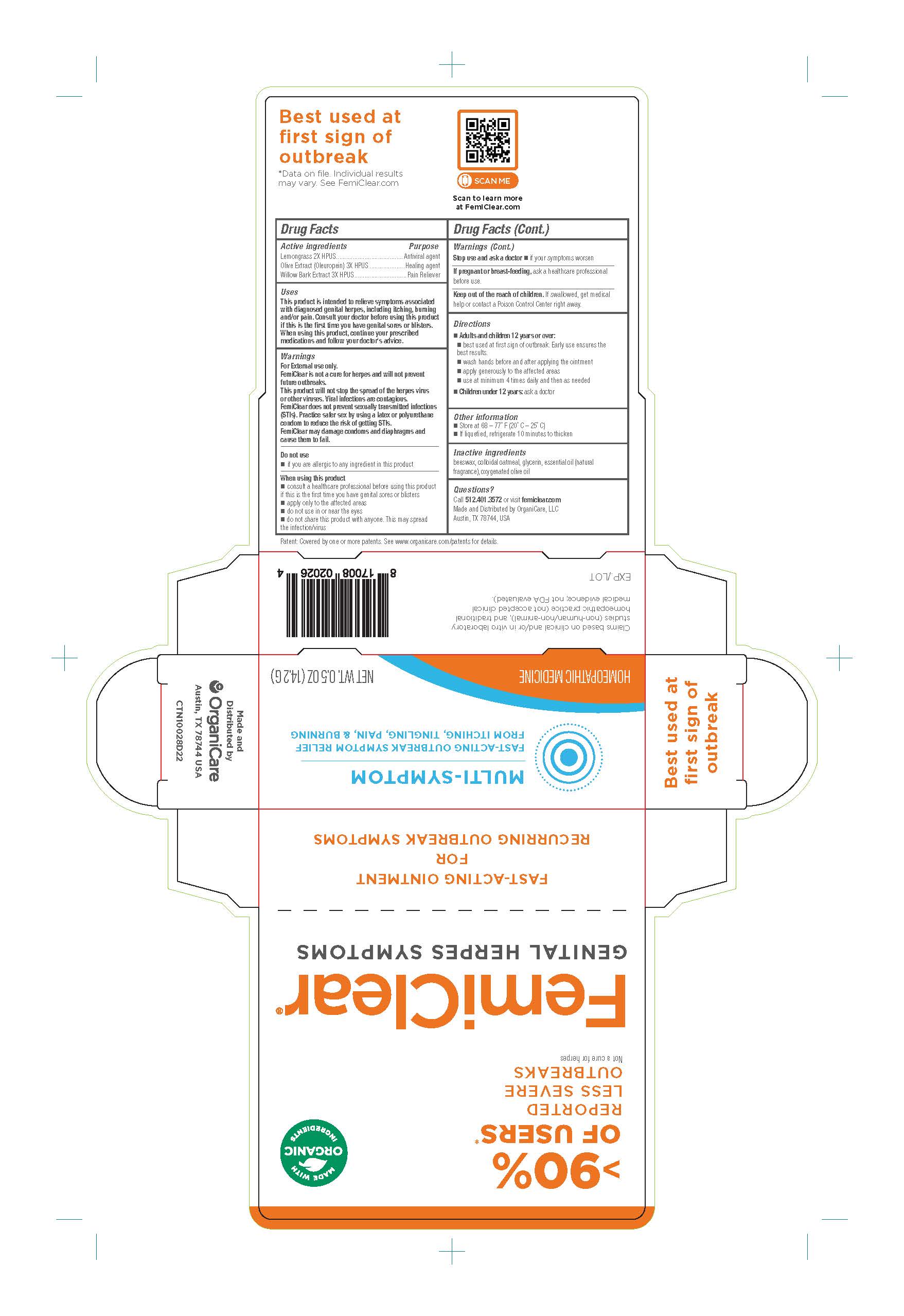 Pill image for Femiclear Genital Herpese Symptoms (multisymptom)