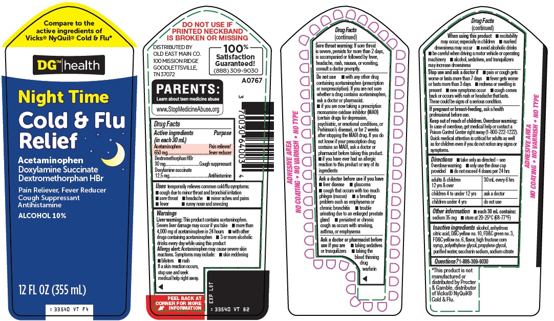 Pill image for Dolgencorp, Llc Night Time Cold & Flu Relief Drug Facts