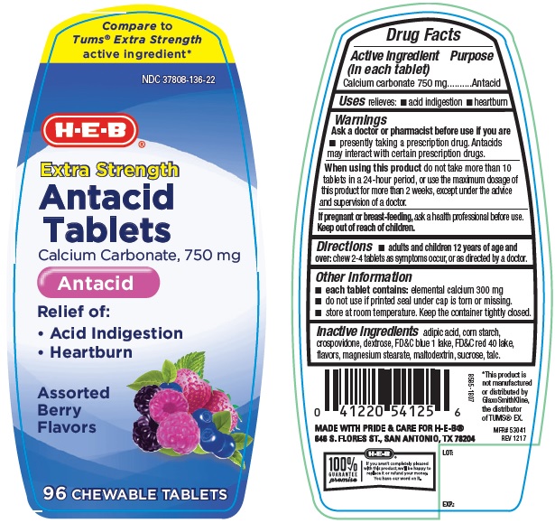 Pill image for Heb Extra Strength Antacid Assorted Berry Chewable Tablets