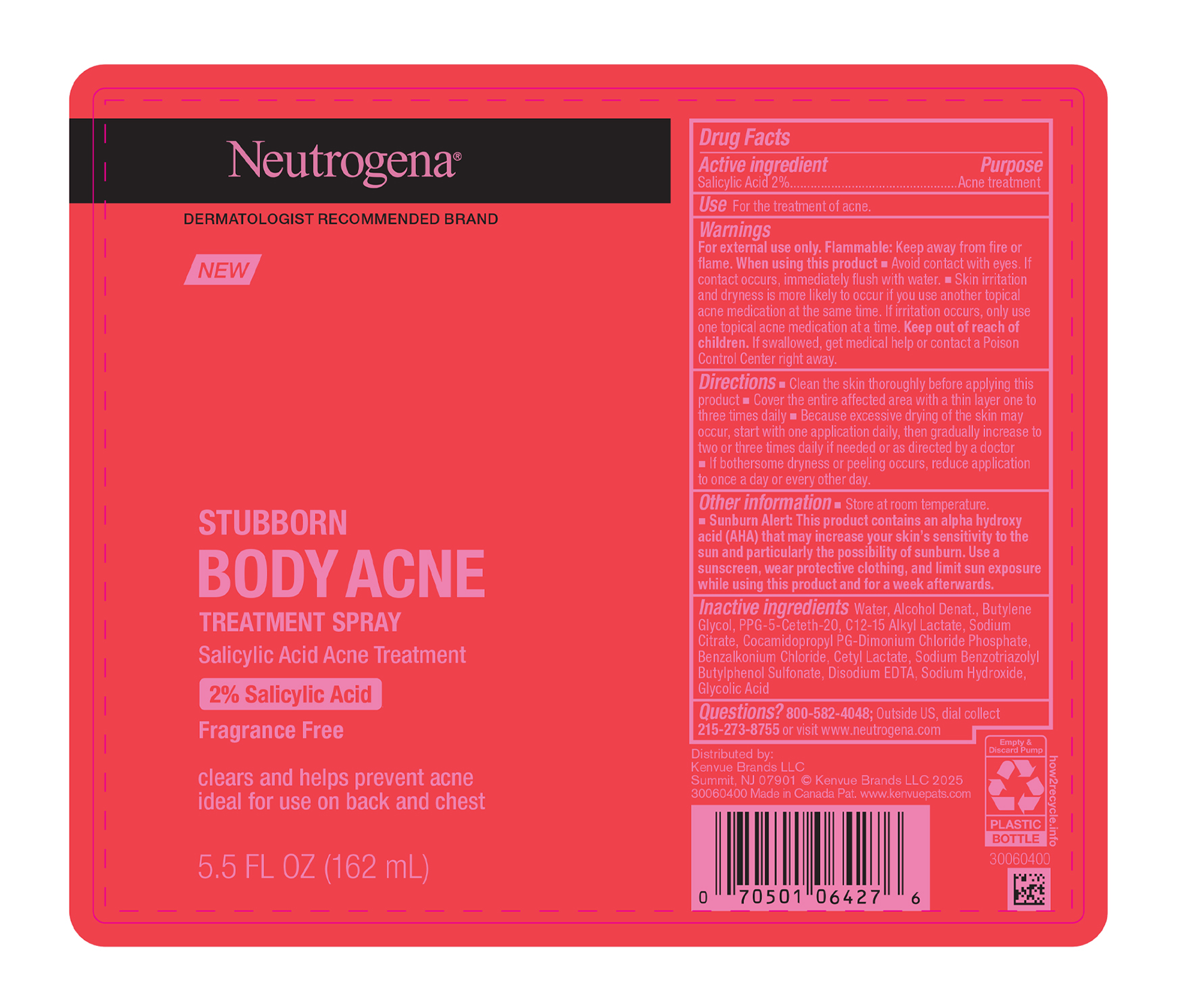 Pill image for Neutrogena Stubborn Body Acne Treatment Spray