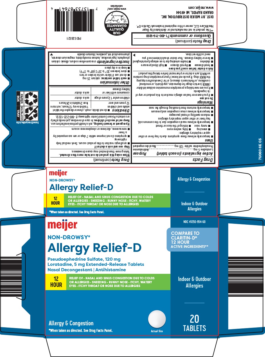 Pill image for Meijer Distribution, Inc. Allergy Relief-d Drug Facts