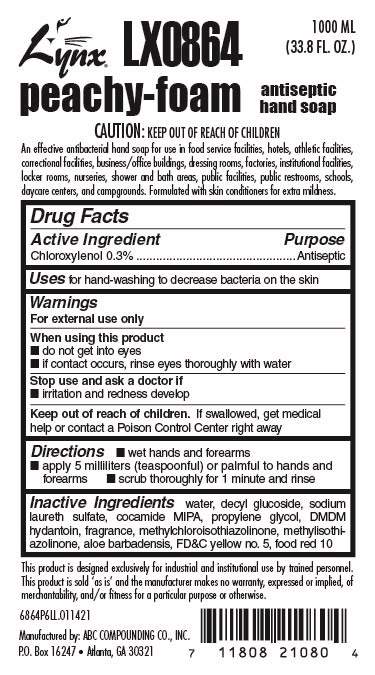 Pill image for Lynx Peachy Foam 6864 Drug Facts And Label