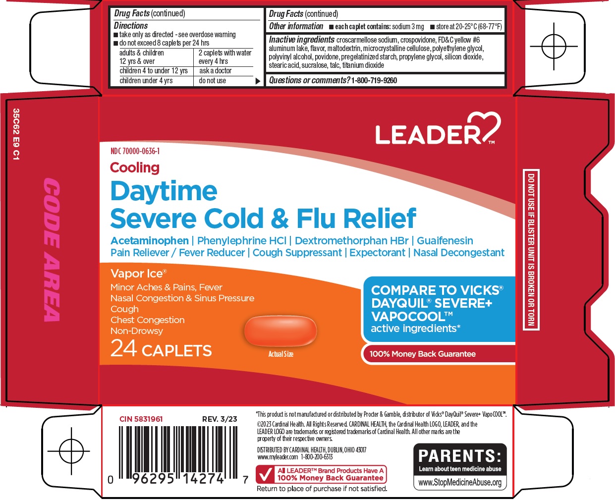 Pill image for cardinal health daytime severe cold & flu relief drug facts