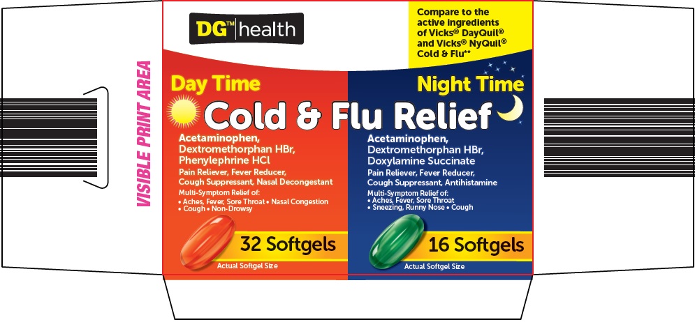 Pill image for Dolgencorp, Llc Cold & Flu Relief Drug Facts