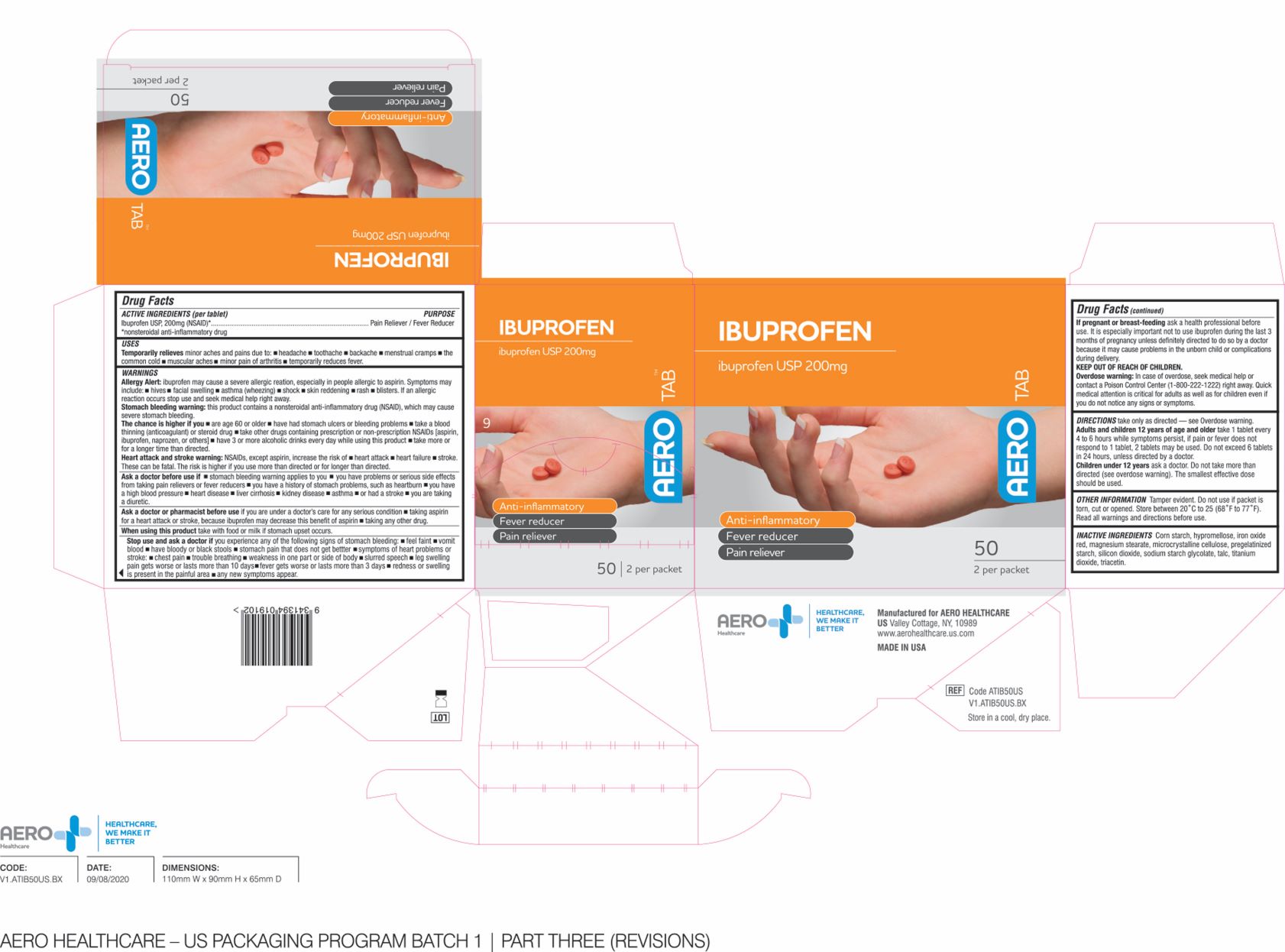 Pill image for Aerotab Ibuprofen Tablets