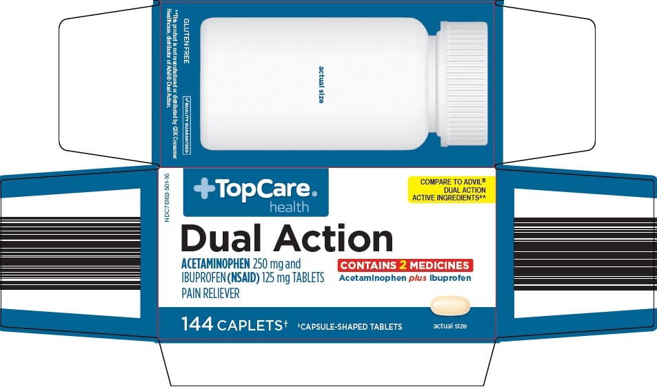 Pill image for Topco Associates Llc. Dual Action Drug Facts
