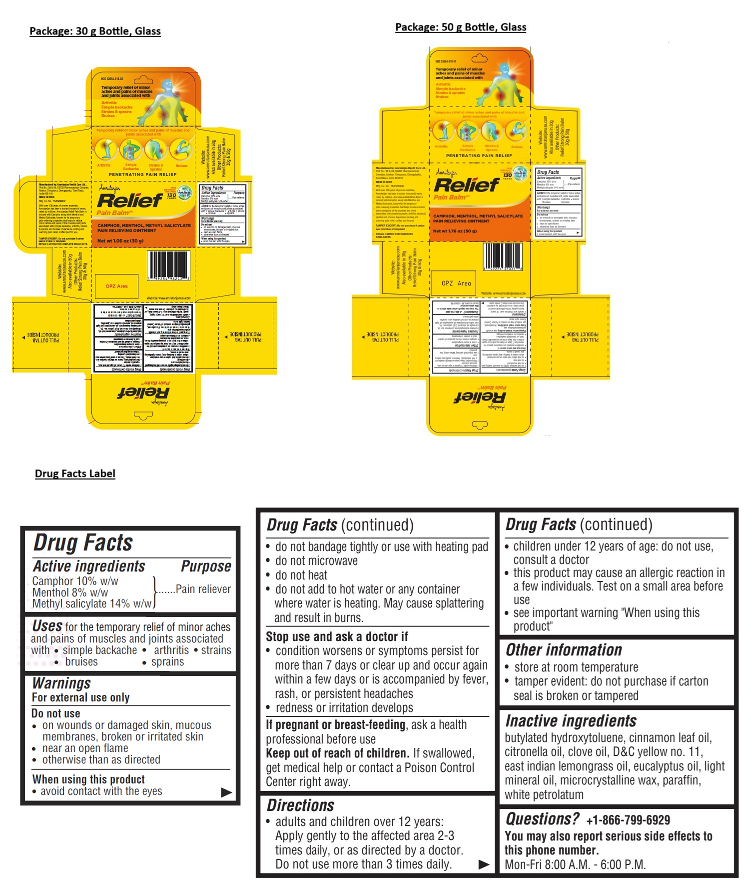 Pill image for Amrutanjan Relief Pain Balm