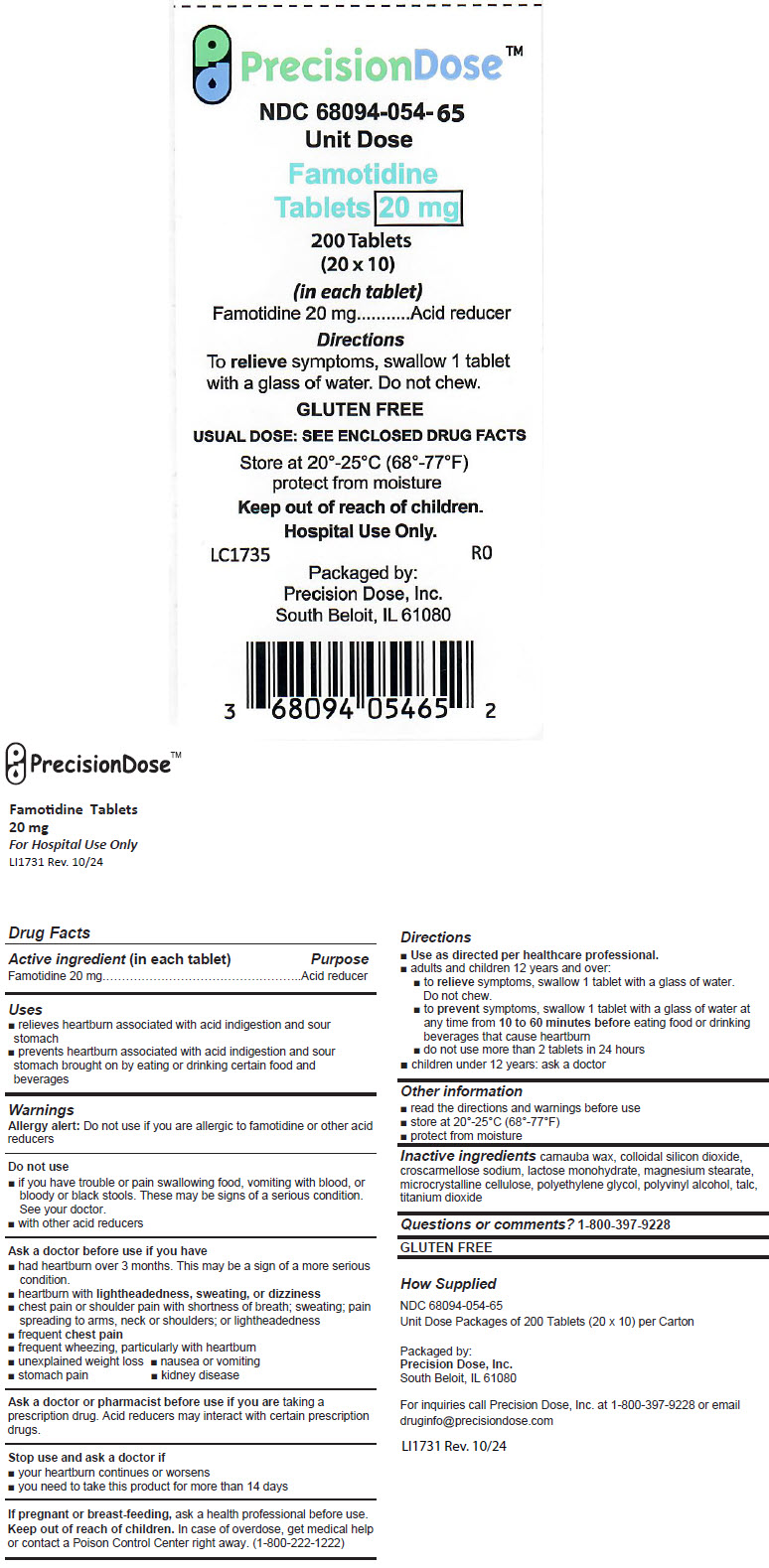 Pill image for Famotidine Tablets