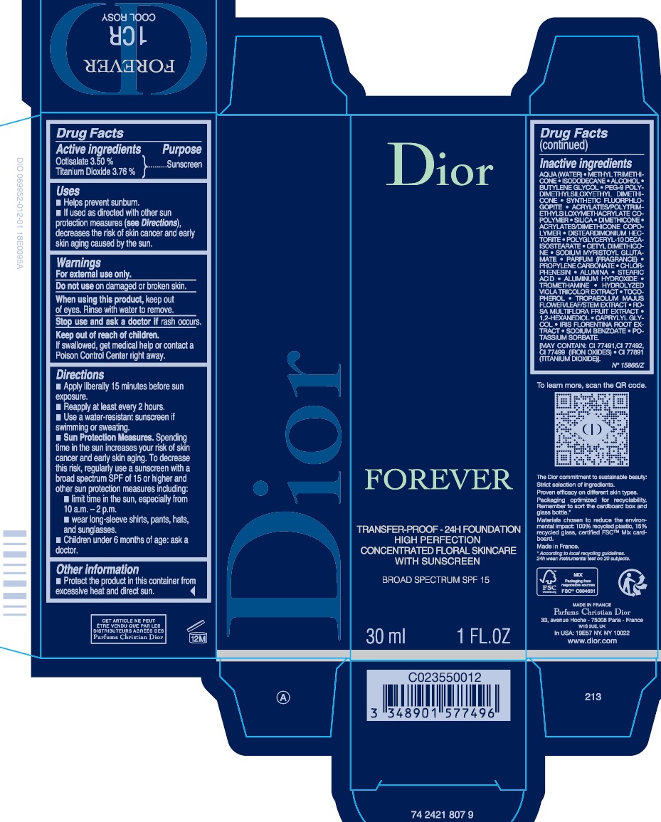 Pill image for Forever Transfer-proof - 24h Foundation High Perfection Concentrated Floral Skincare With Sunscreen Broad Spectrum Spf 15 1cr