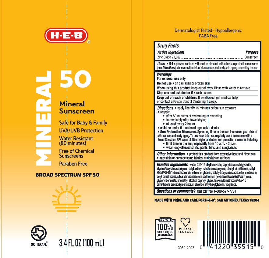 Pill image for Heb Mineral Sunscreen Spf 50