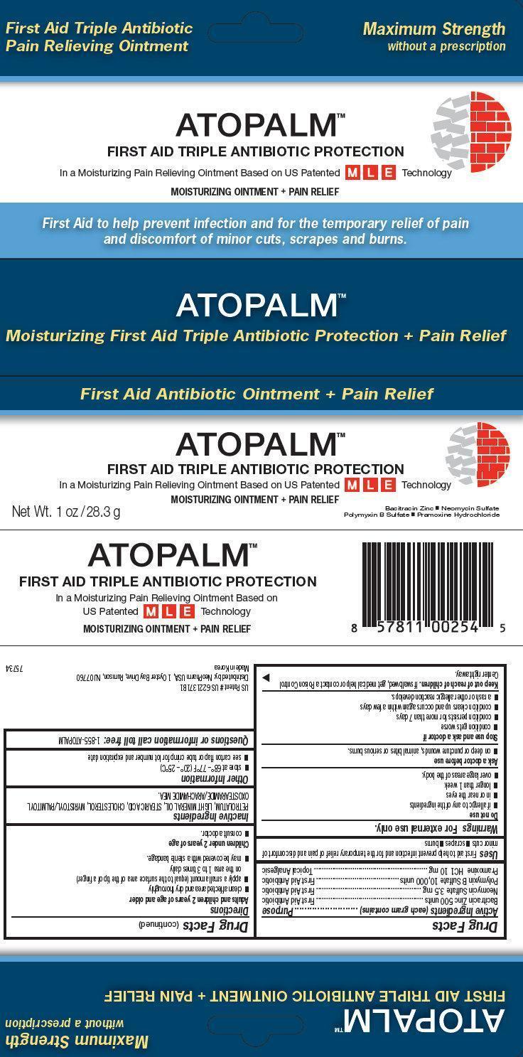 Pill image for Atopalm First Aid Triple Antibiotic Protection Moisturizing Ointment And Pain Relief