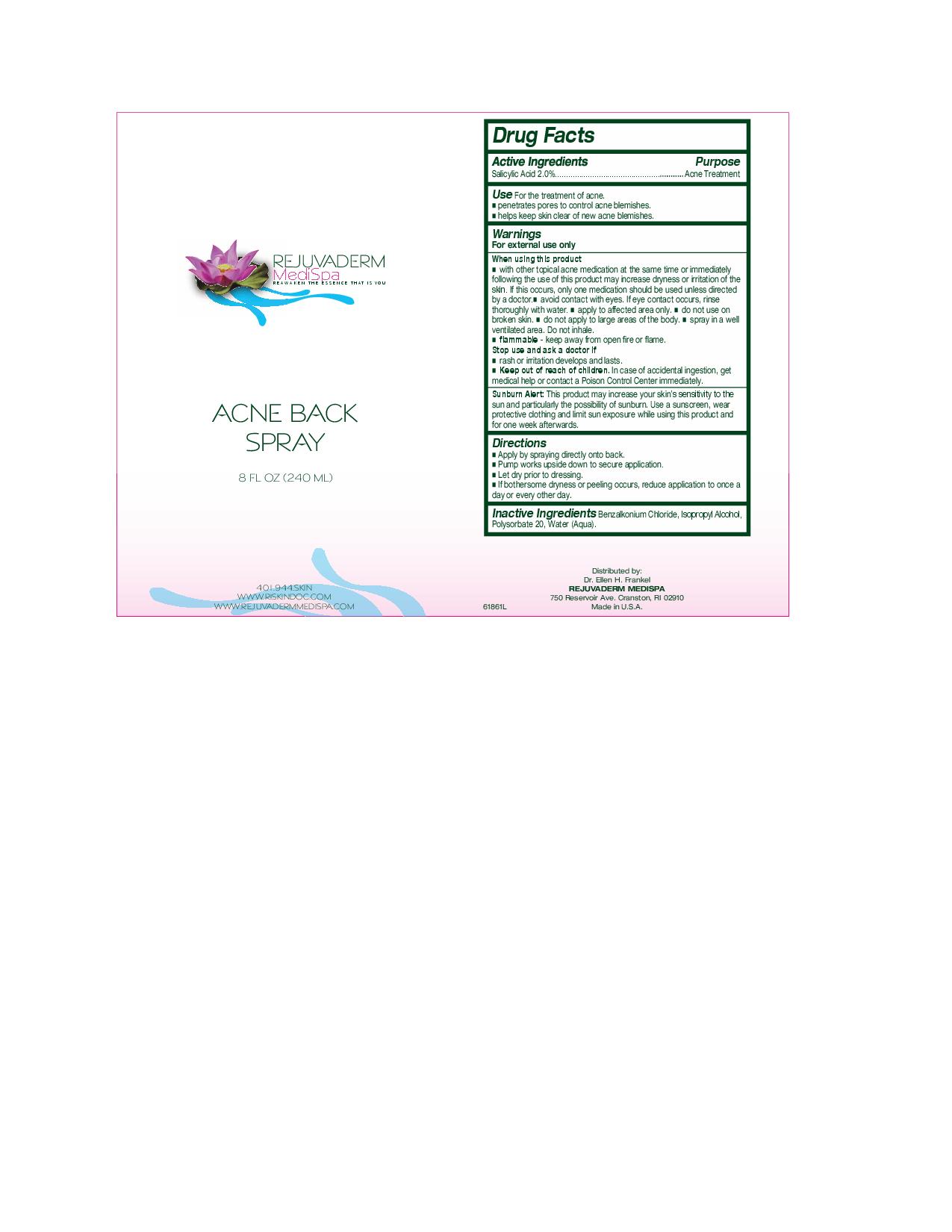 Pill image for Rejuvaderm Medispa Acne Back