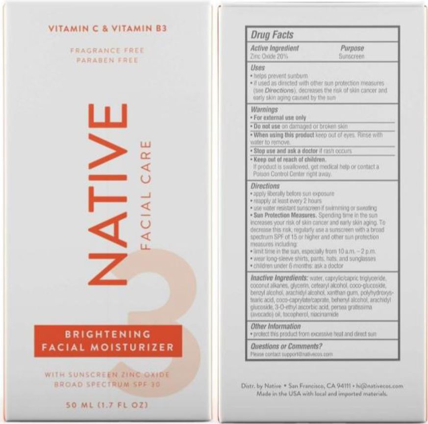 Pill image for Native Facial Care Brightening Facial Moisturizer Broad Spectrum Spf 30