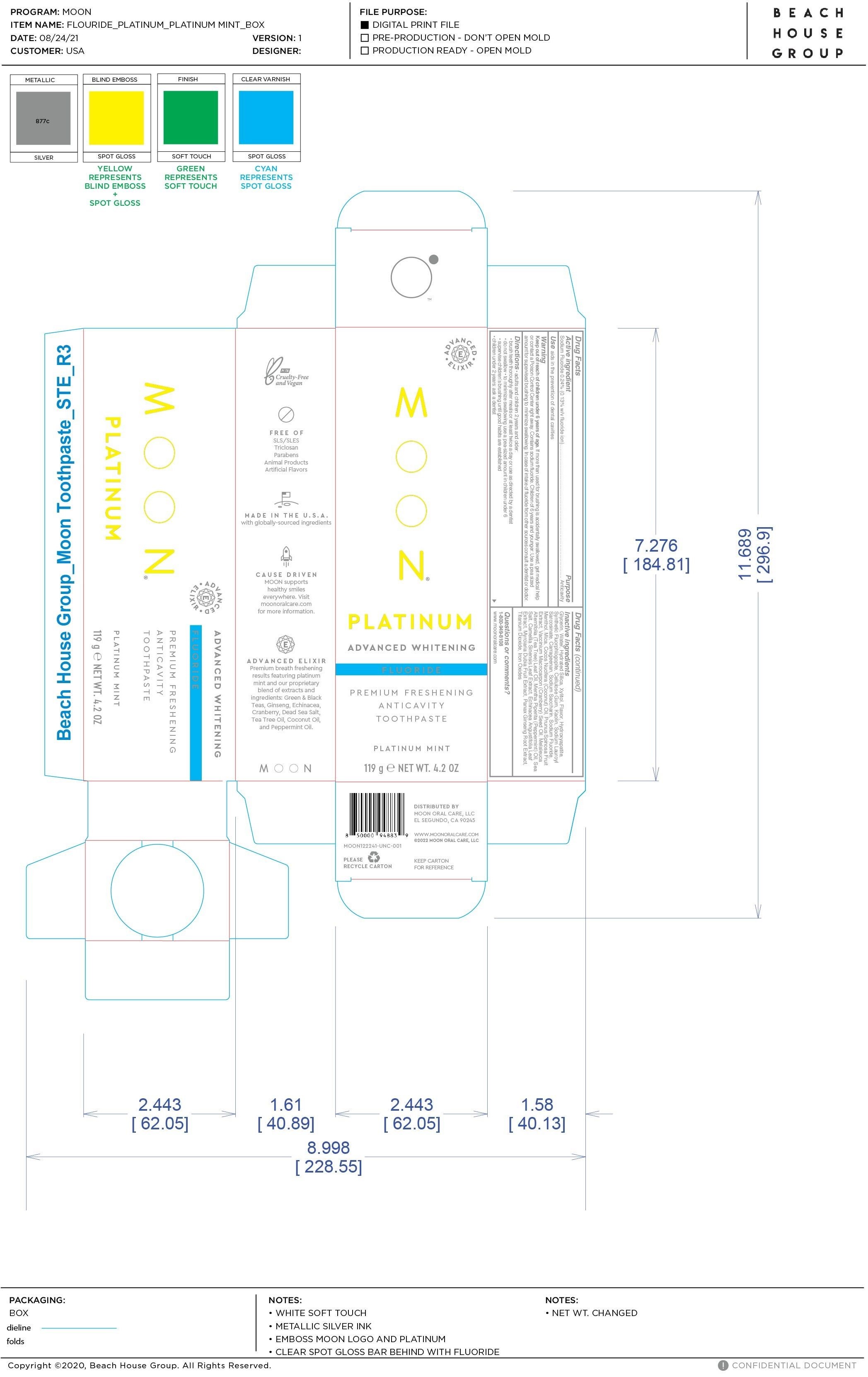 Pill image for Moon Platinum Advanced Whitening Anticavity Toothpaste