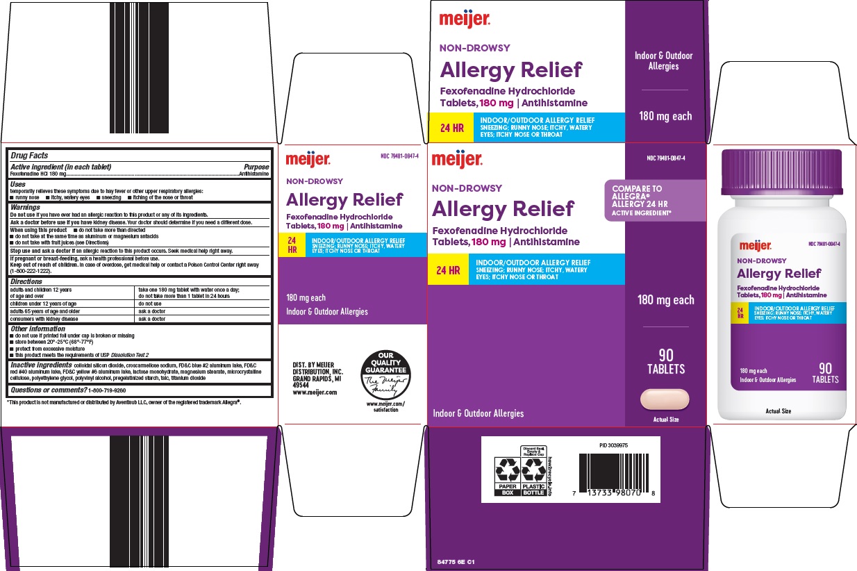 Pill image for Meijer Distribution, Inc. Allergy Relief Drug Facts