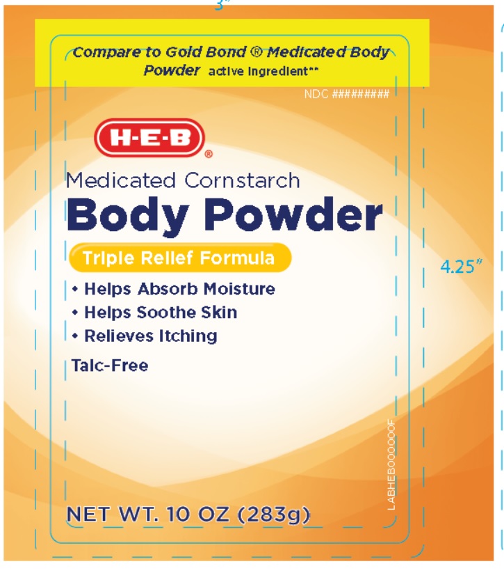 Pill image for H-e-b Medicated Cornstarch Body Powder Triple Relief Formula