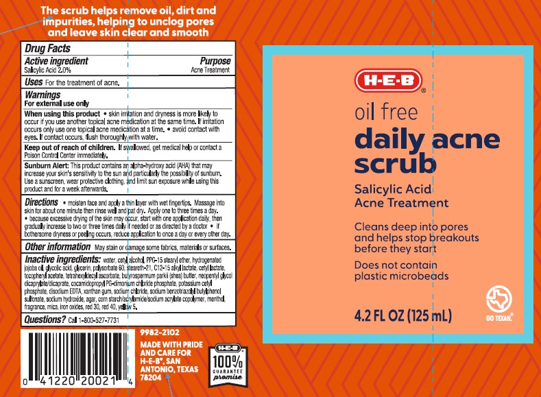 Pill image for H.e.b. Oil Free Daily Acne Scrub