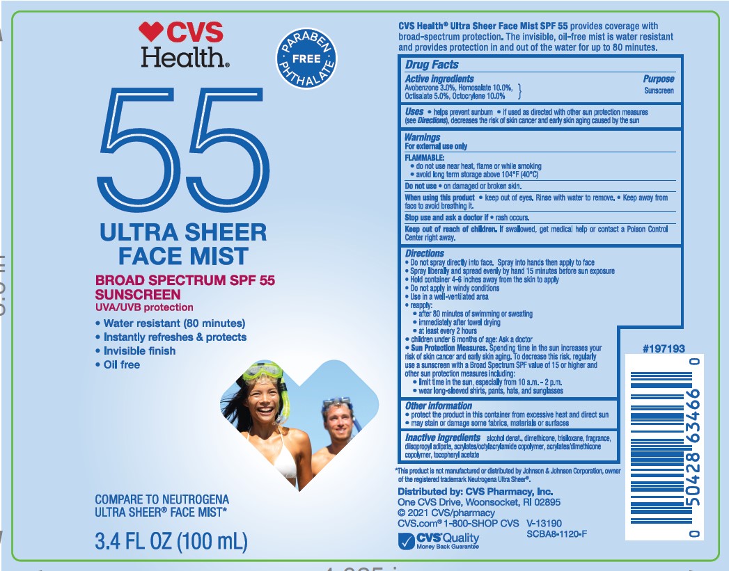 Pill image for cvs health spf 55 ultra sheer face mist