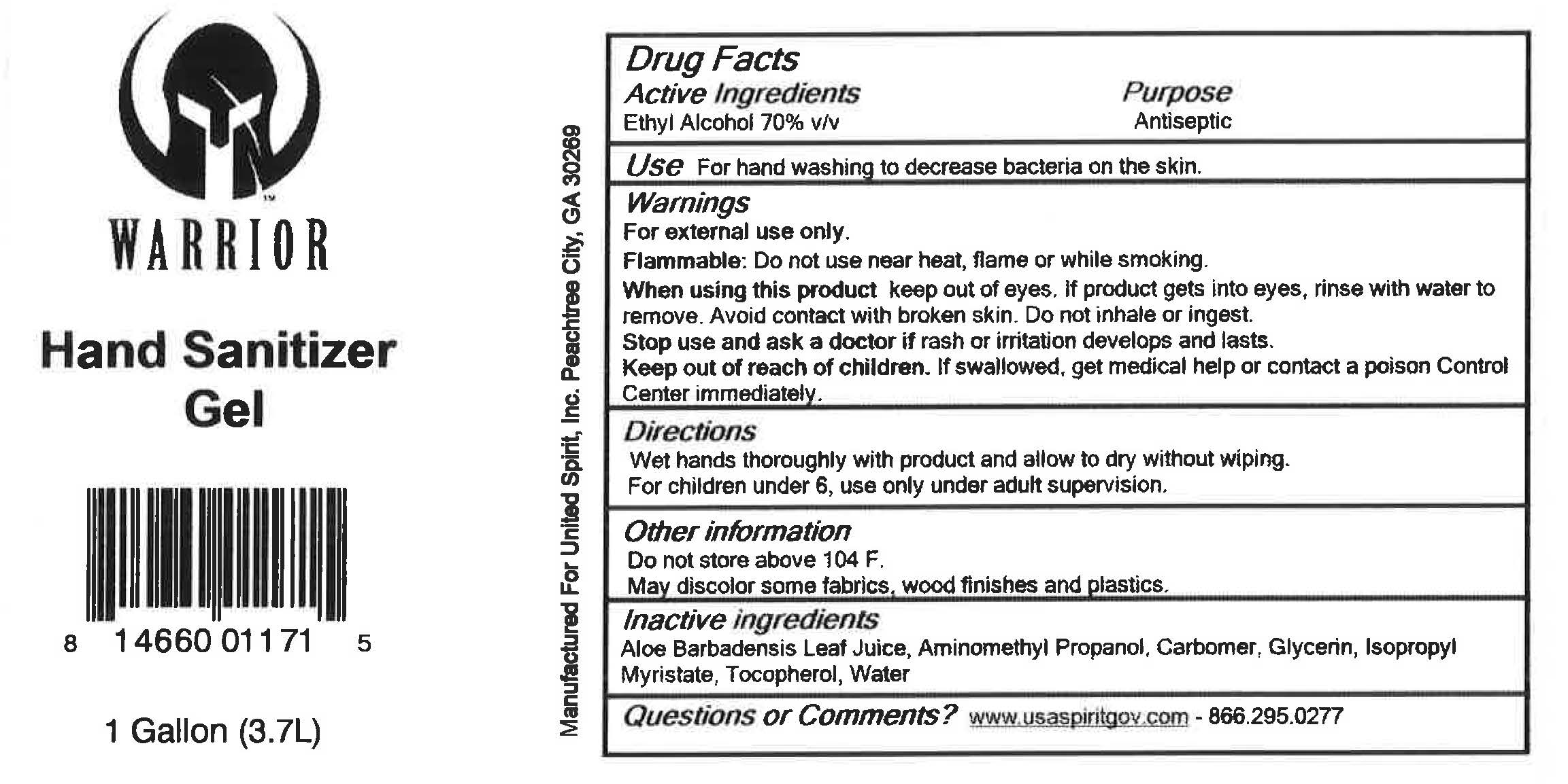 Pill image for Warrior Hand Sanitizer Gel