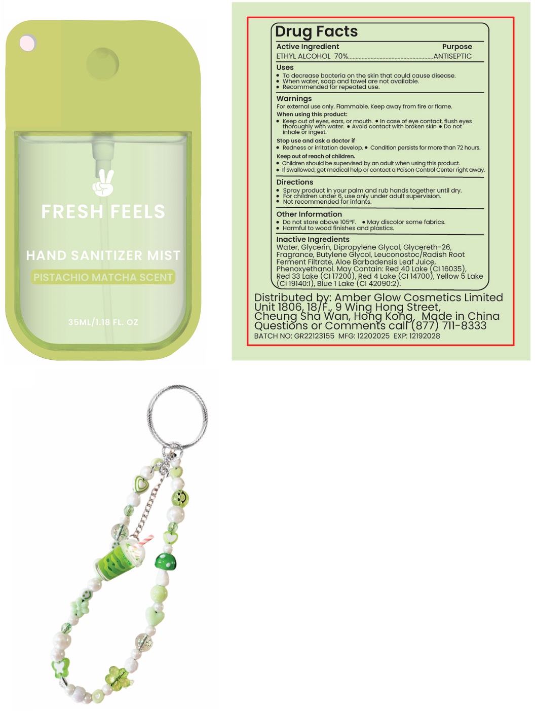 Pill image for Fresh Feels Hand Sanitizer Mist pistachio Matcha Scent