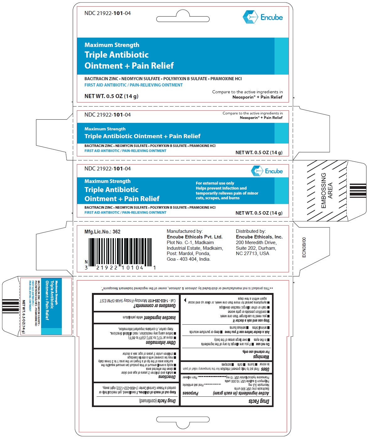 Pill image for Triple Antibiotic Ointment + Pain Relief