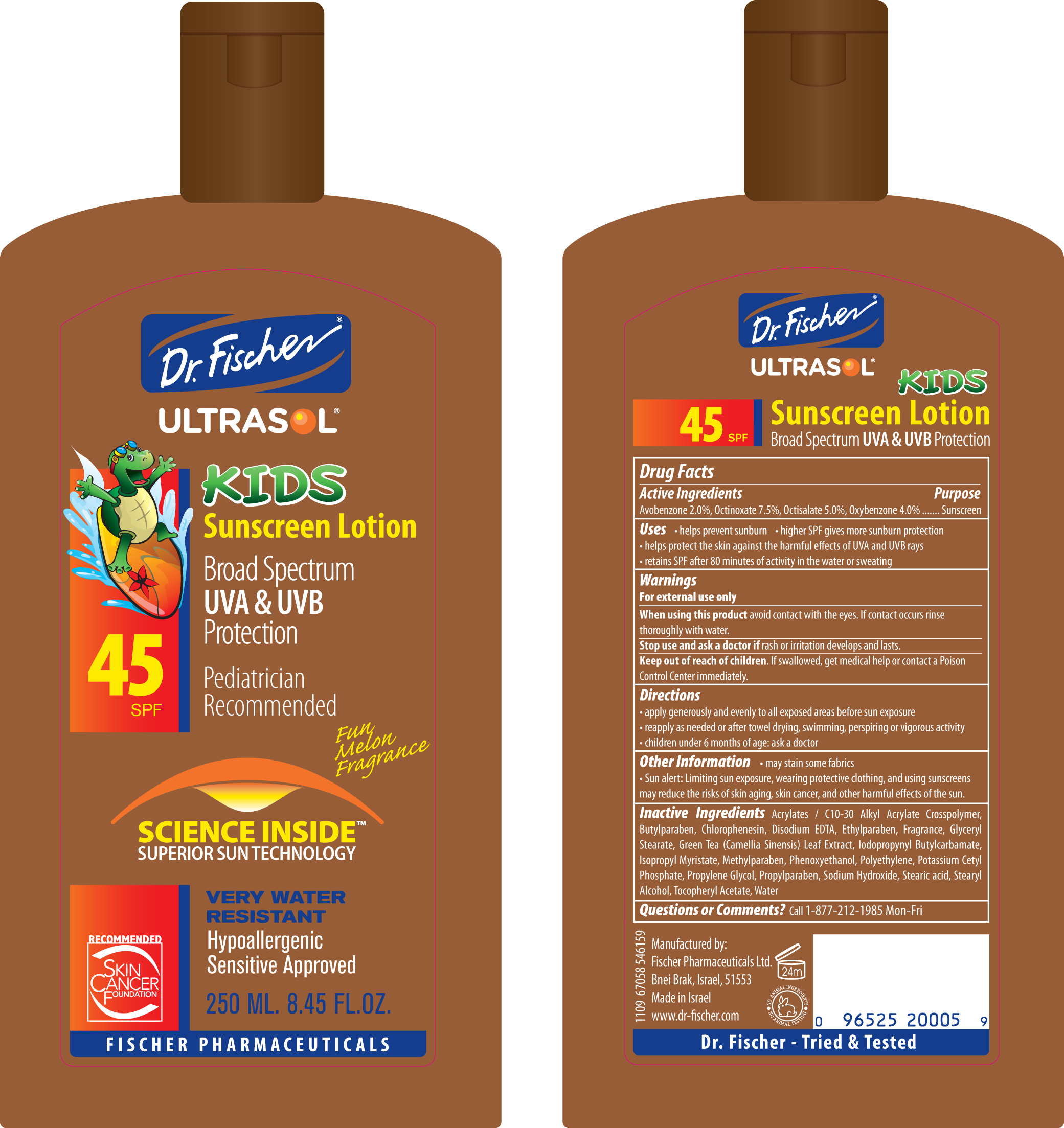 Pill image for dr. fischer ultrasol kids sunscreen lotion spf45