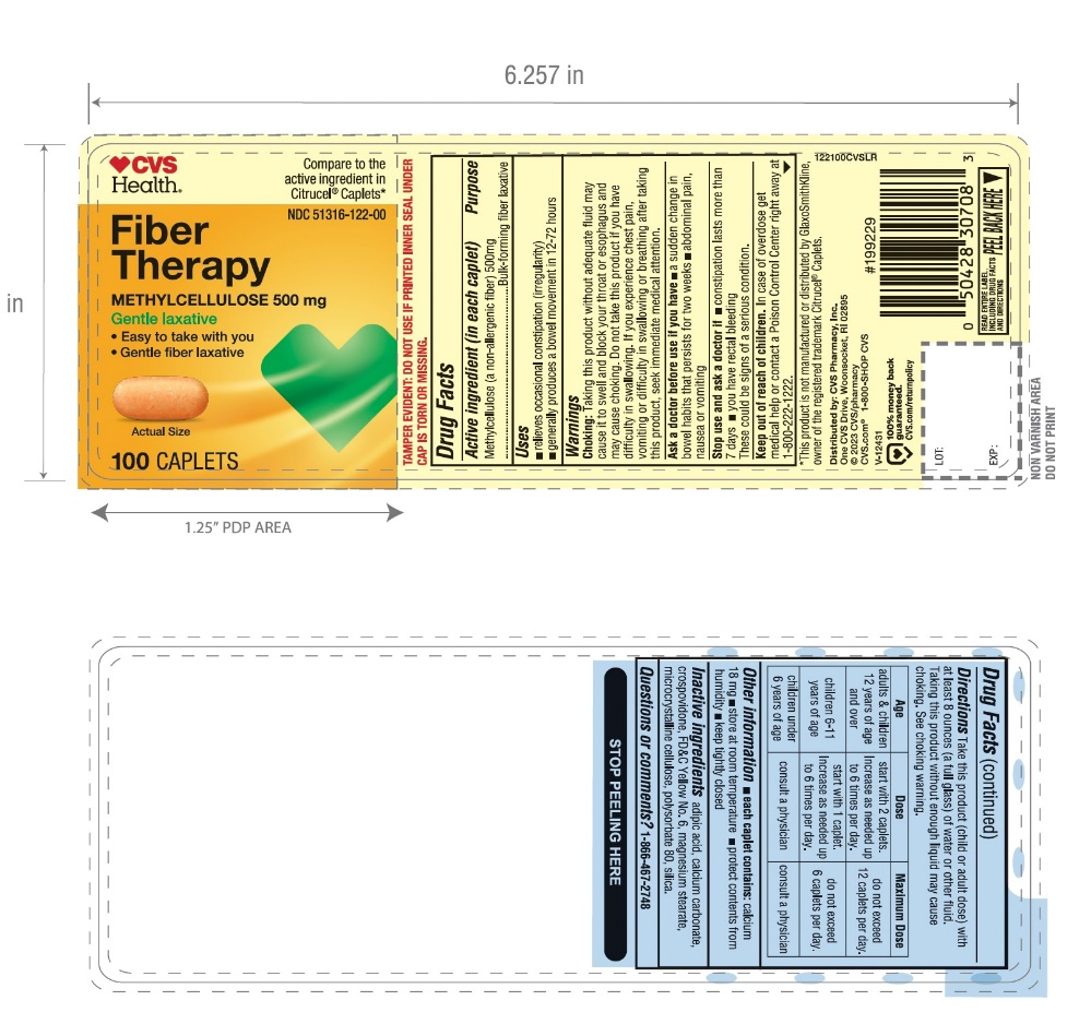 Pill image for Cvs Fiber Therapy Methylcellulose 500 Mg 100 Caplets