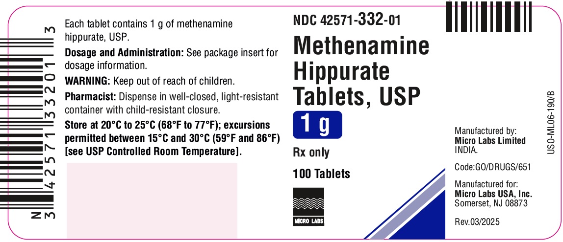 Pill image for Methenamine Hippurate Tablets, Usp