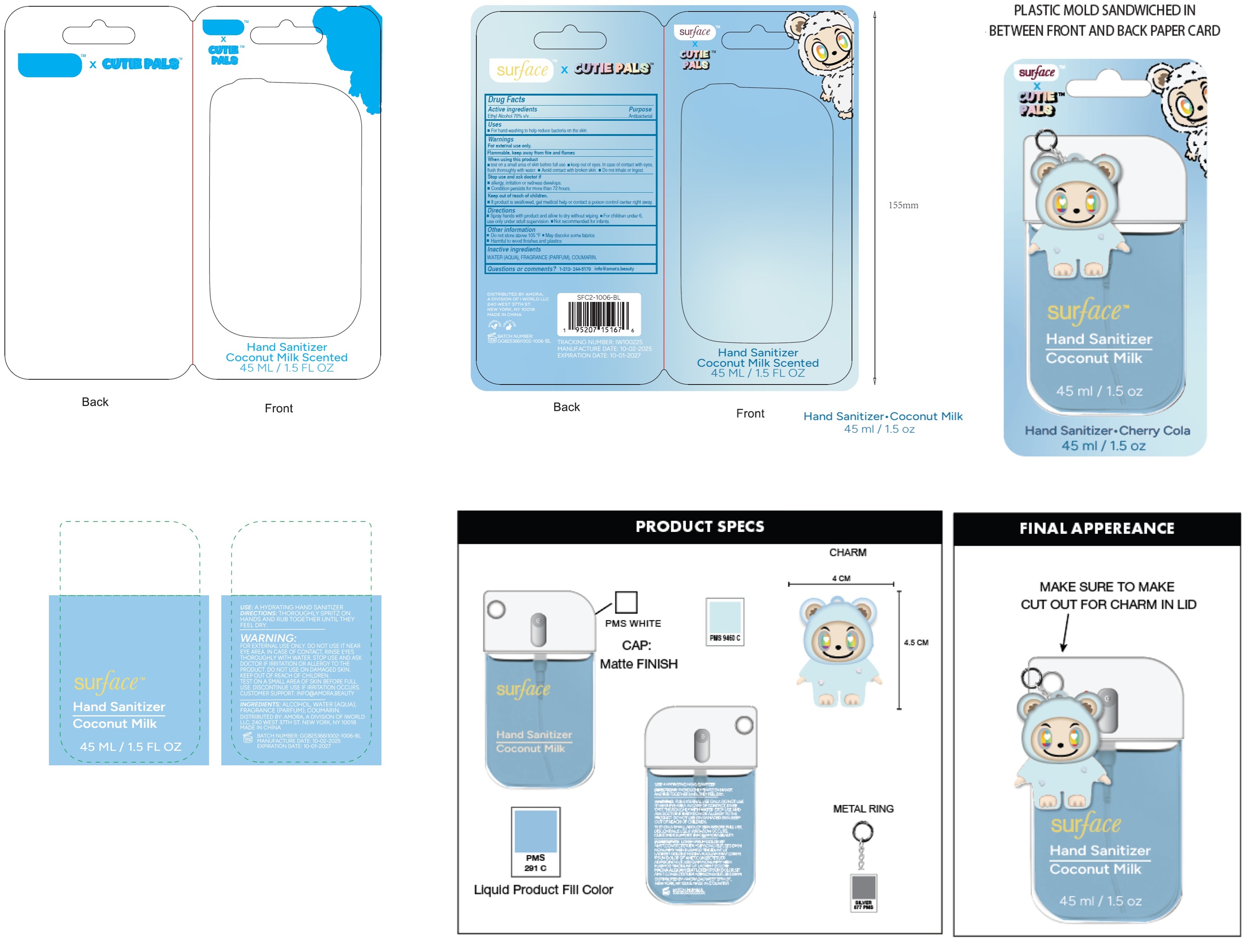 Pill image for Surface X Cutie Pals Hand Sanitizer, Coconut Milk