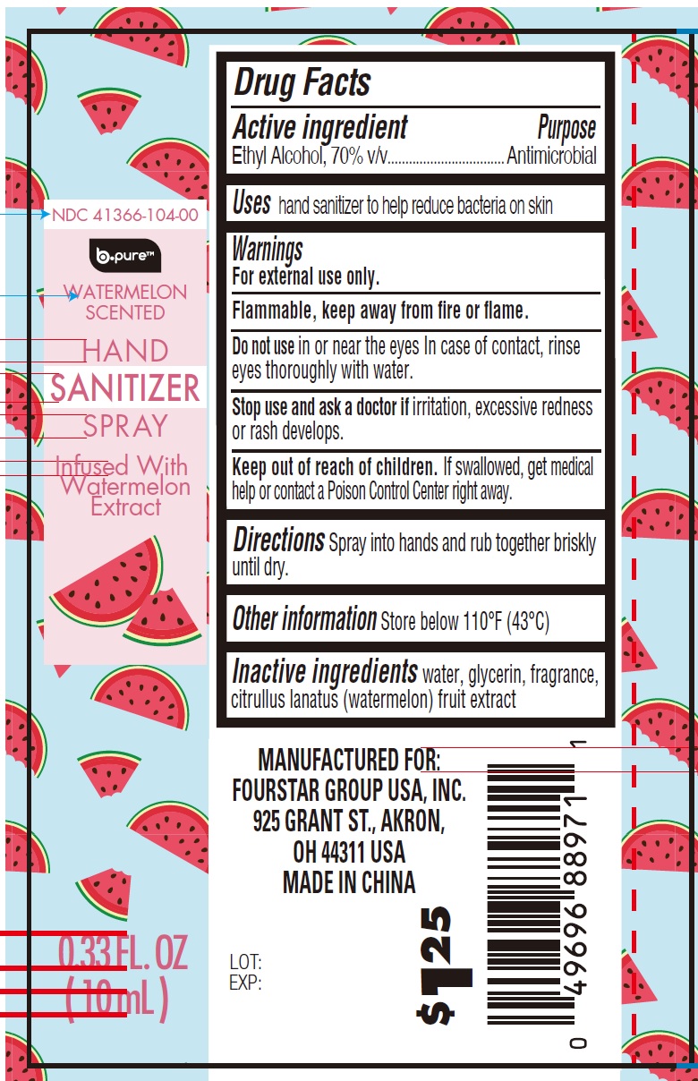 Pill image for B.pure Hand Sanitizer Spray, Watermelon Scented