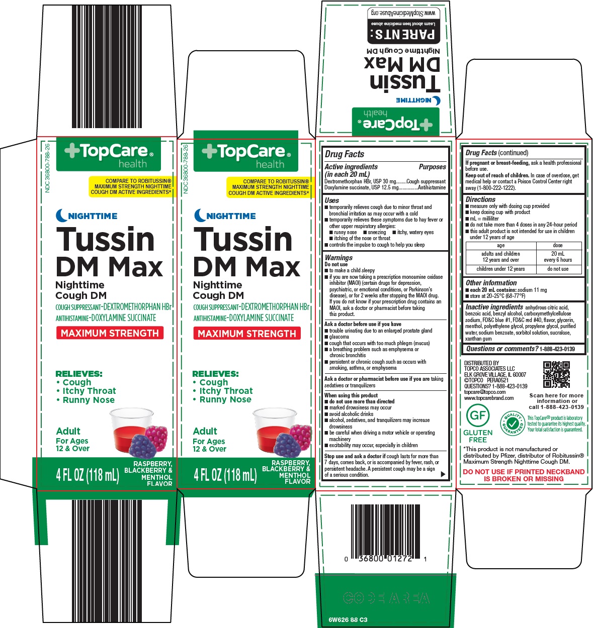 Pill image for Topco Associates Llc. Tussin Dm Max Drug Facts