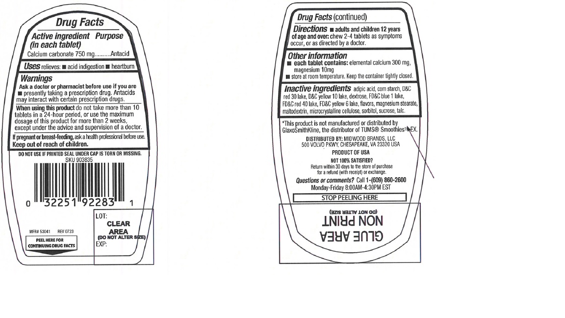 Pill image for Fw Extra Strength Smooth Antacid Assorted Fruit Chewable Tablets 173af