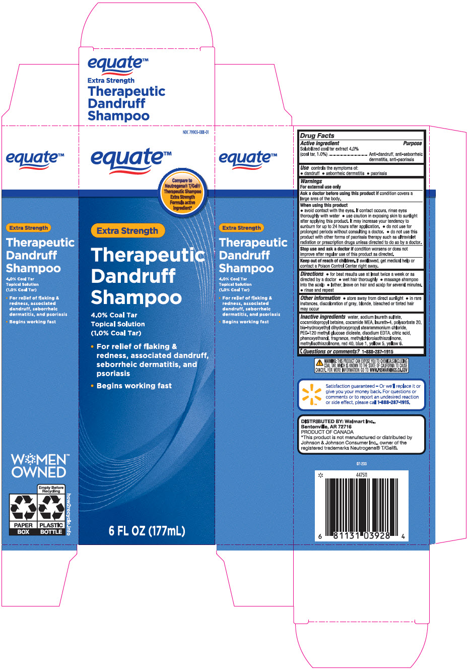 Pill image for equate™ therapeutic dandruff shampoo extra strength