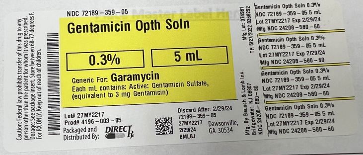 Pill image for Gentamicin Sulfate Opth Solution