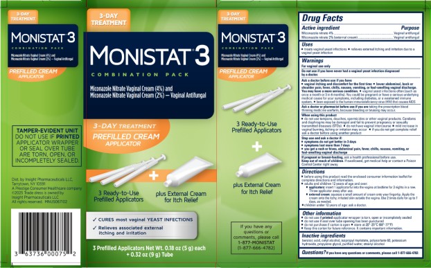 Pill image for Monistat 3 Combination Pack - 63736-010