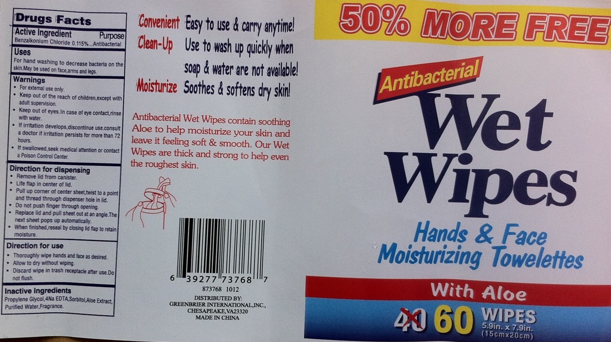 Pill image for Antibacterial Wet Wipes Hands And Face Moisturizing Towelettes With Aloe