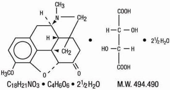 Pill image for hydrocodone bitartrate and acetaminophen tablets, usp cii