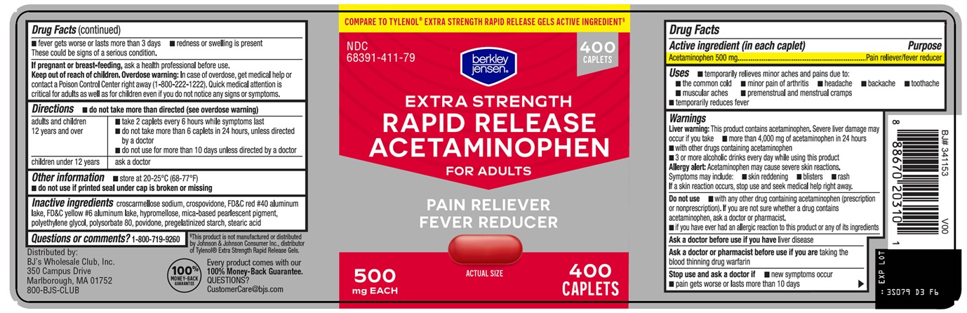 Pill image for Bjwc Rapid Release Acetaminophen Drug Facts
