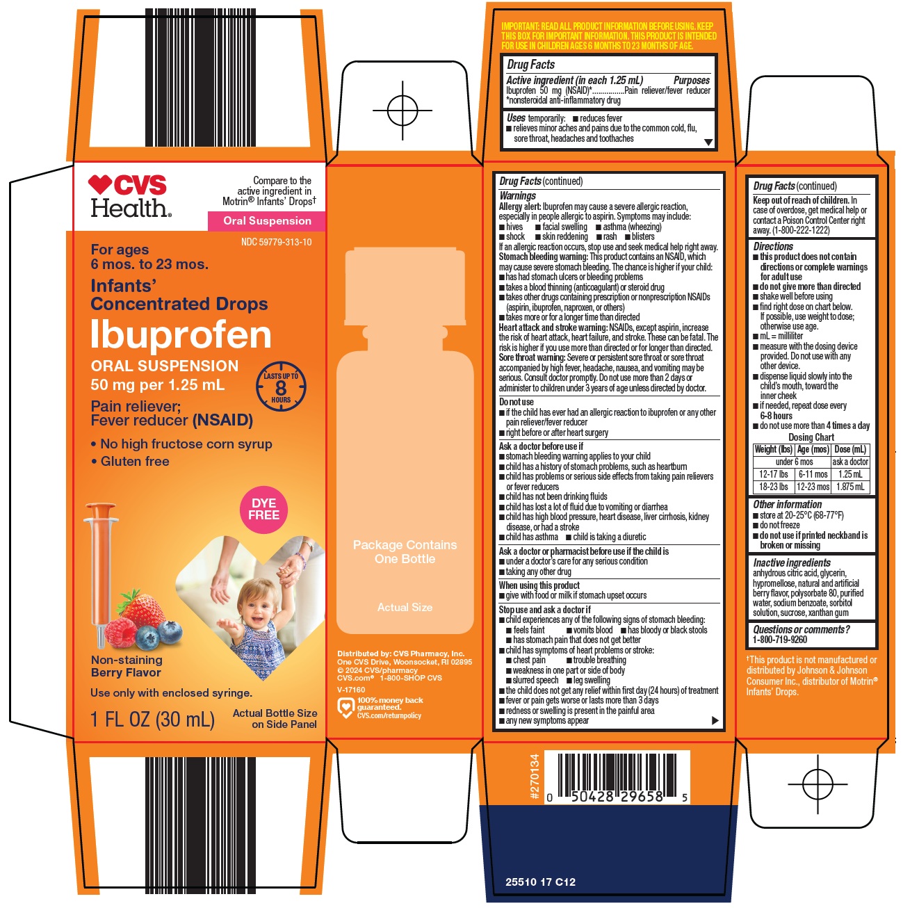 Pill image for Cvs Pharmacy, Inc. Ibuprofen Drug Facts