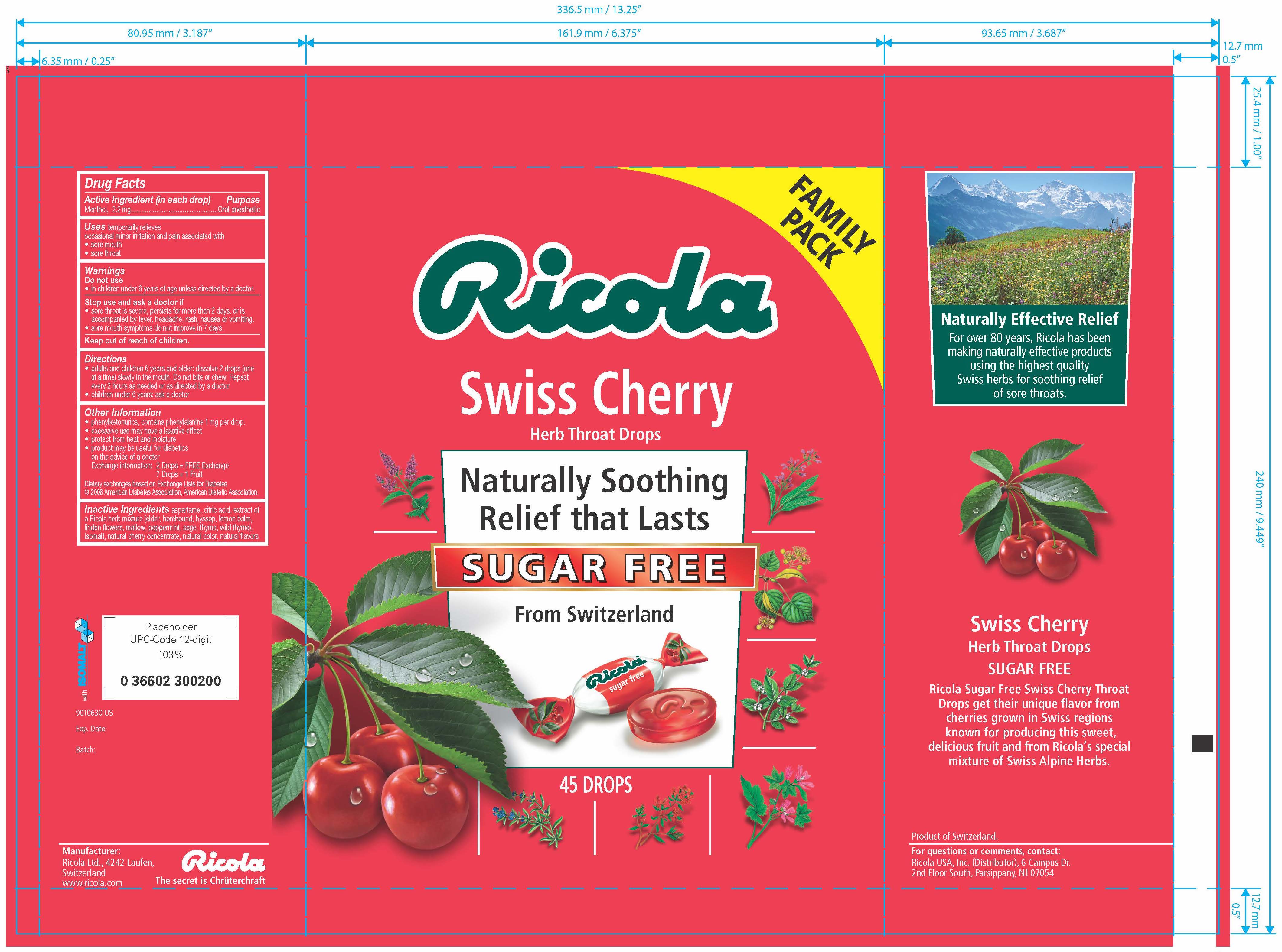 Pill image for Swiss Cherry Herb Throat Drops Sugar Free