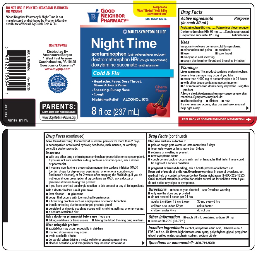 Pill image for Amerisource Bergen Night Time Drug Facts