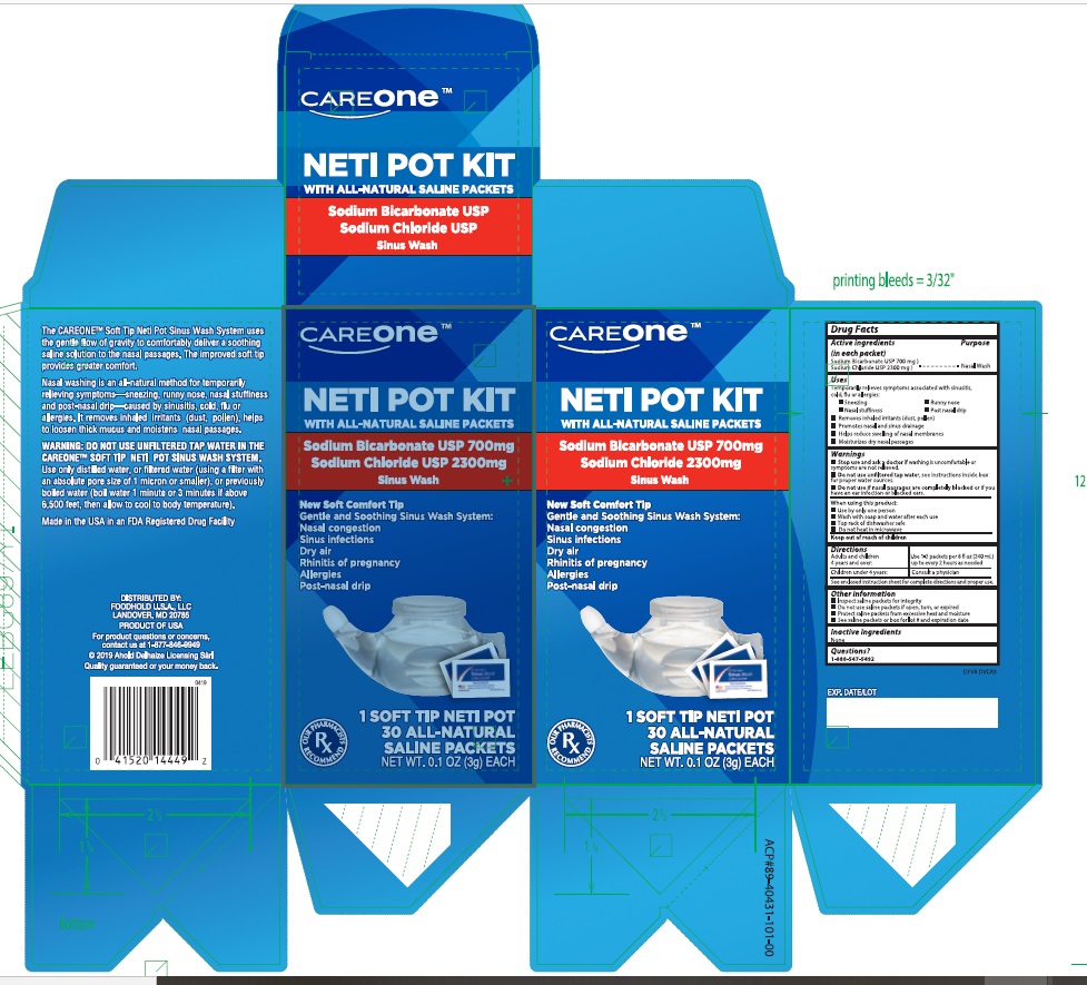 Pill image for Careone Neti Pot Kit With All Natural Saline Packets