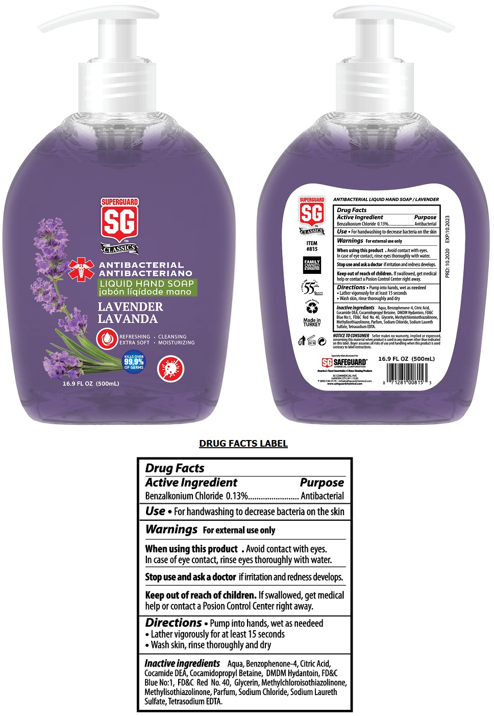 Pill image for Superguard Antibacterial Liquid Hand Soap Lavender