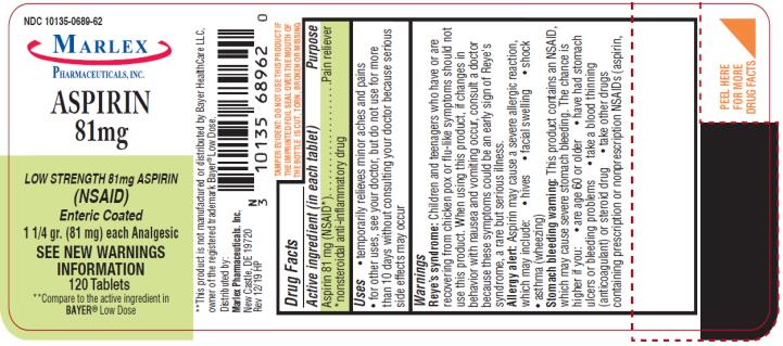 Pill image for Aspirin 81mg Enteric Coated Tablets