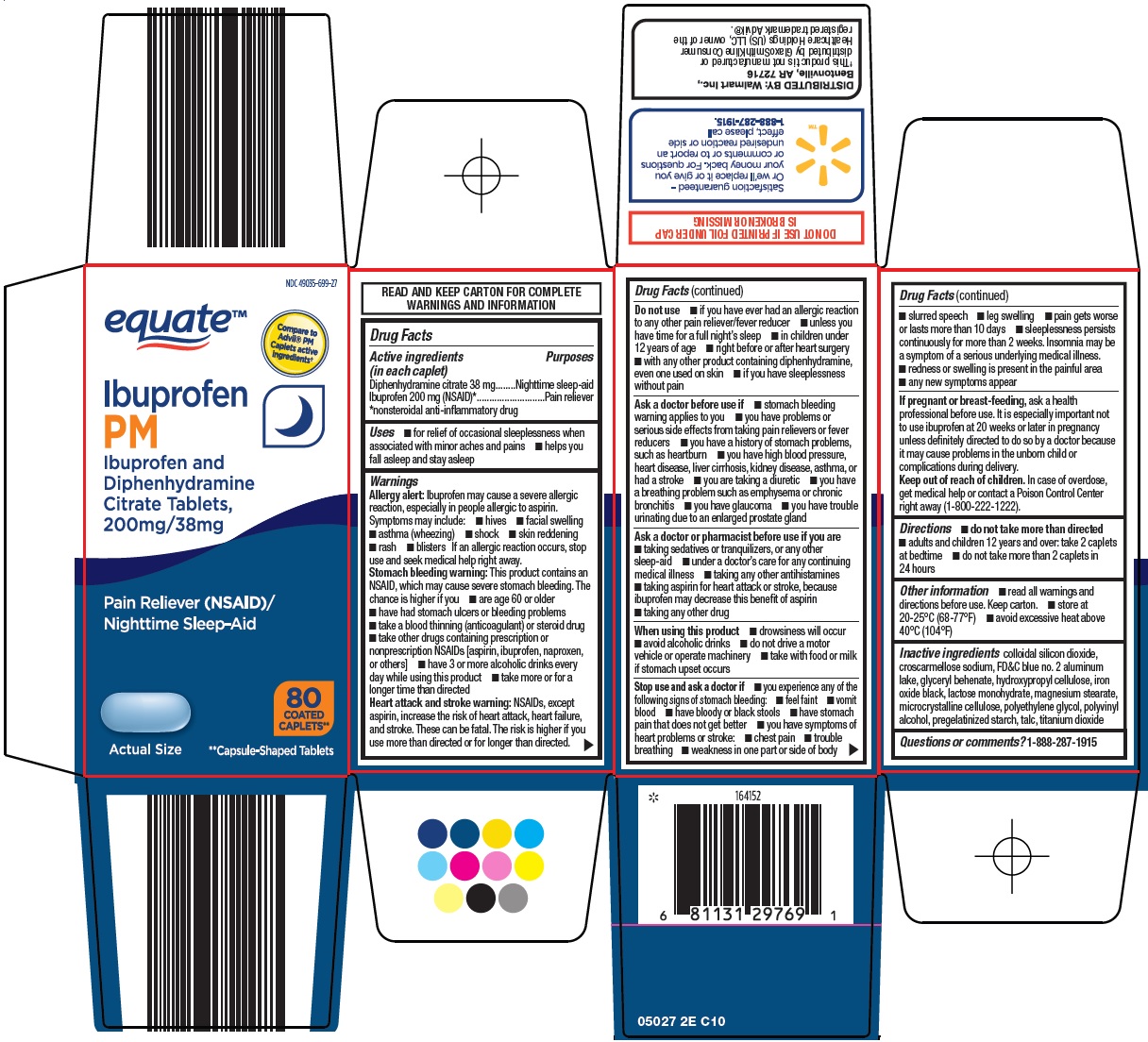 Pill image for Wal-mart Ibuprofen Pm Drug Facts