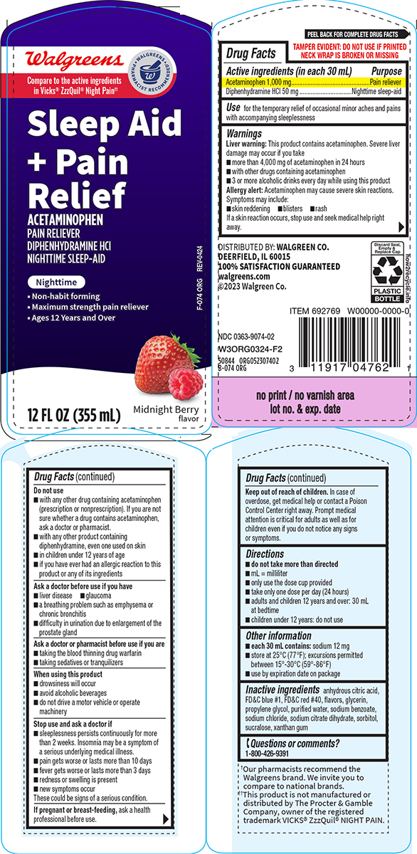 Pill image for Walgreens 44-074 Sleep Aid Plus Pain Relief