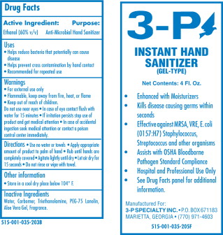 Pill image for 3-p instant hand sanitizer (gel-type)