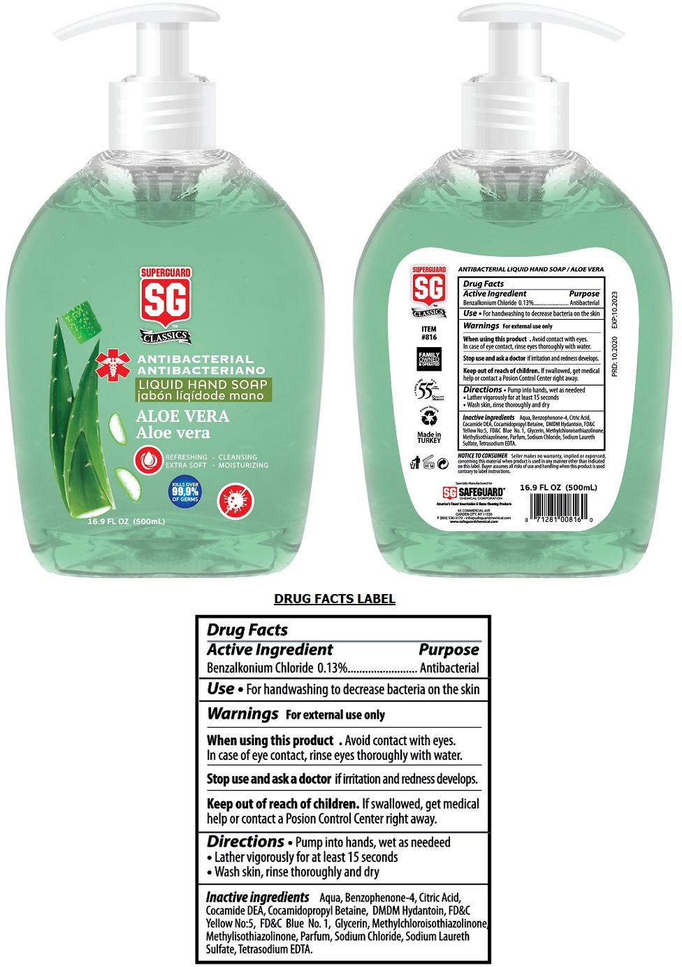 Pill image for Superguard Antibacterial Liquid Hand Soap Aloe Vera