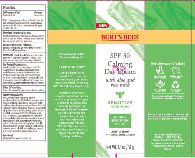 Pill image for Burt's Bees Calming Day Lotion Spf30