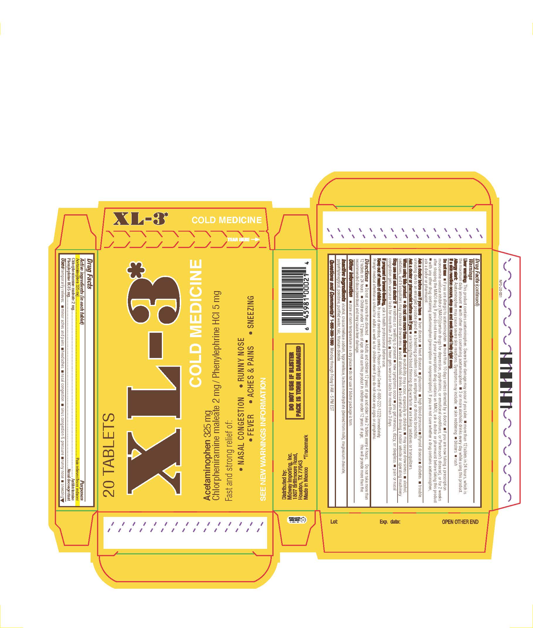 Pill image for Xl3 Cold